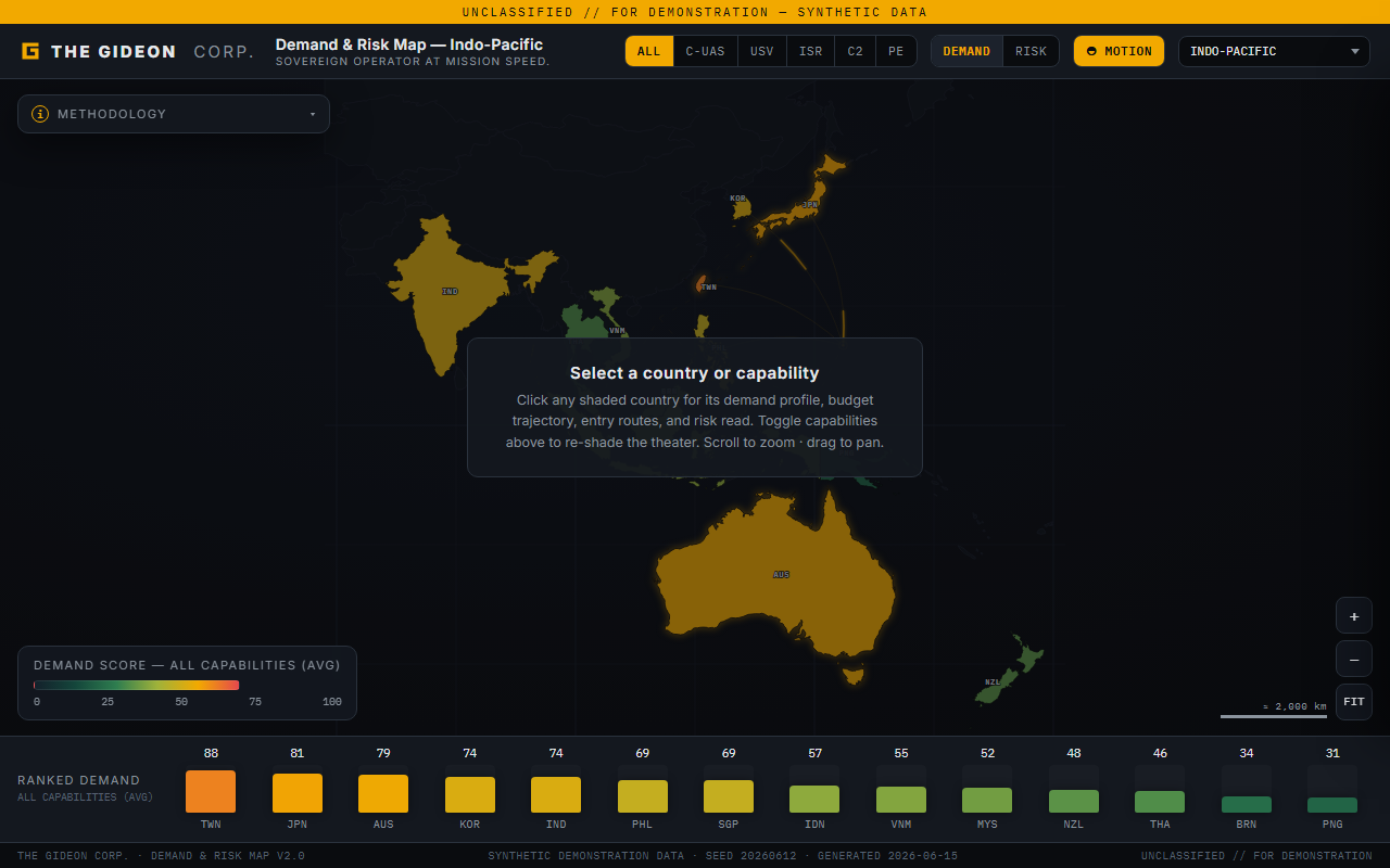 Indo-Pacific demand & risk map